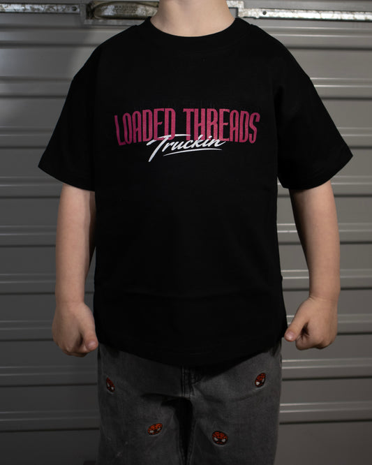 Loaded Threads Truckin (Pink/Kids) - T-Shirt