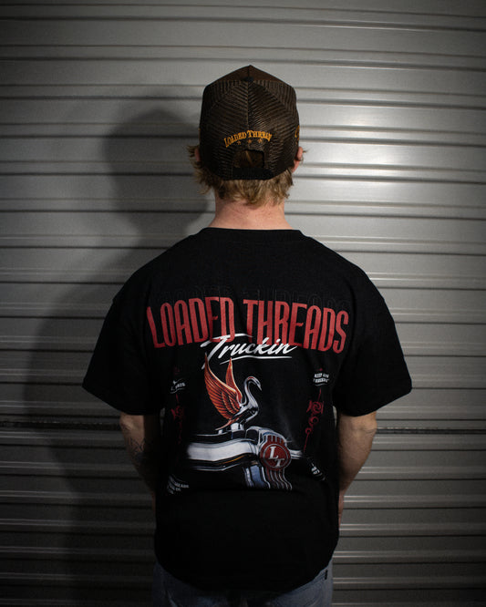 Loaded Threads Truckin (Red/Adults) - T-Shirt