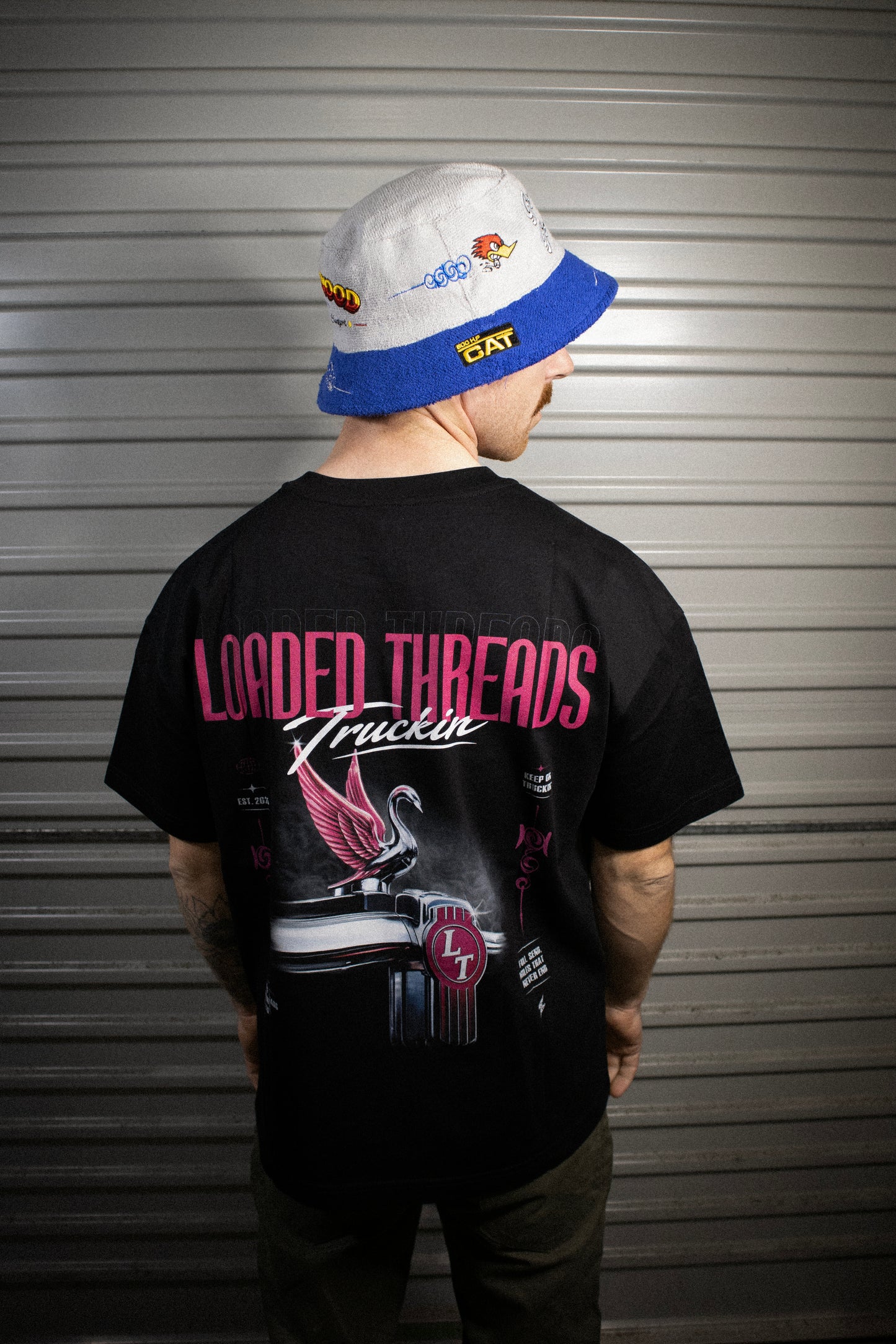 Loaded Threads Truckin (Pink/Adults) - T-Shirt