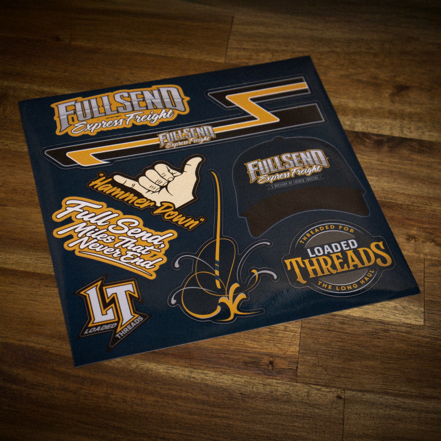 FullSend (Navy) - Sticker Sheet